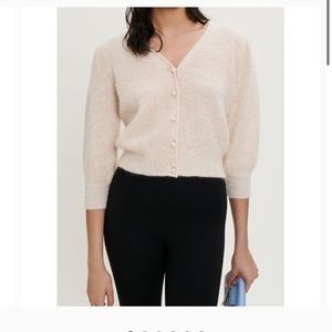 NWT Maje Mohair Cardigan with Pearl Buttons